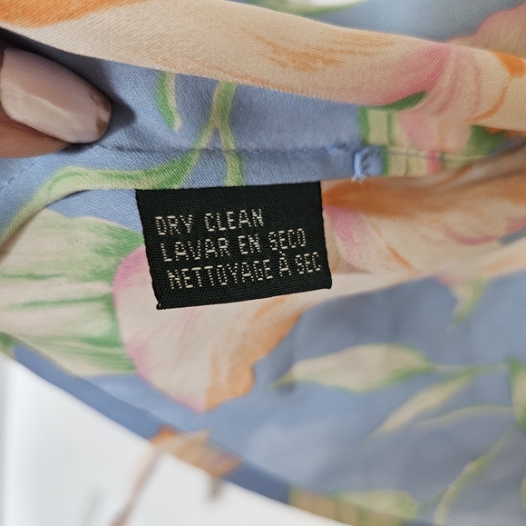 Ralph Lauren | Vintage LRLTropical Floral Silk Wrap Top Sz S - Picture 7 of 7